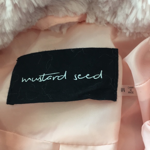 MOVING SALE! Mustard Seed Faux Fur Pink Jacket - Picture 8 of 11